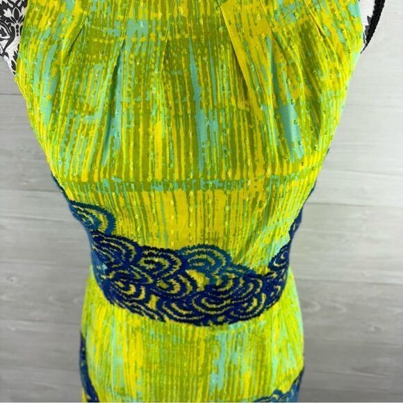 Anthropologie Tabitha Azure Scroll Sleeveless Bodycon Dress NWT - Picture 3 of 8